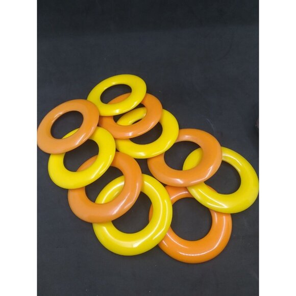 10 Vintage Retro Acrylic Rings For Crafting Sewing Jewelry Bag Making 3.25" - Picture 9 of 10